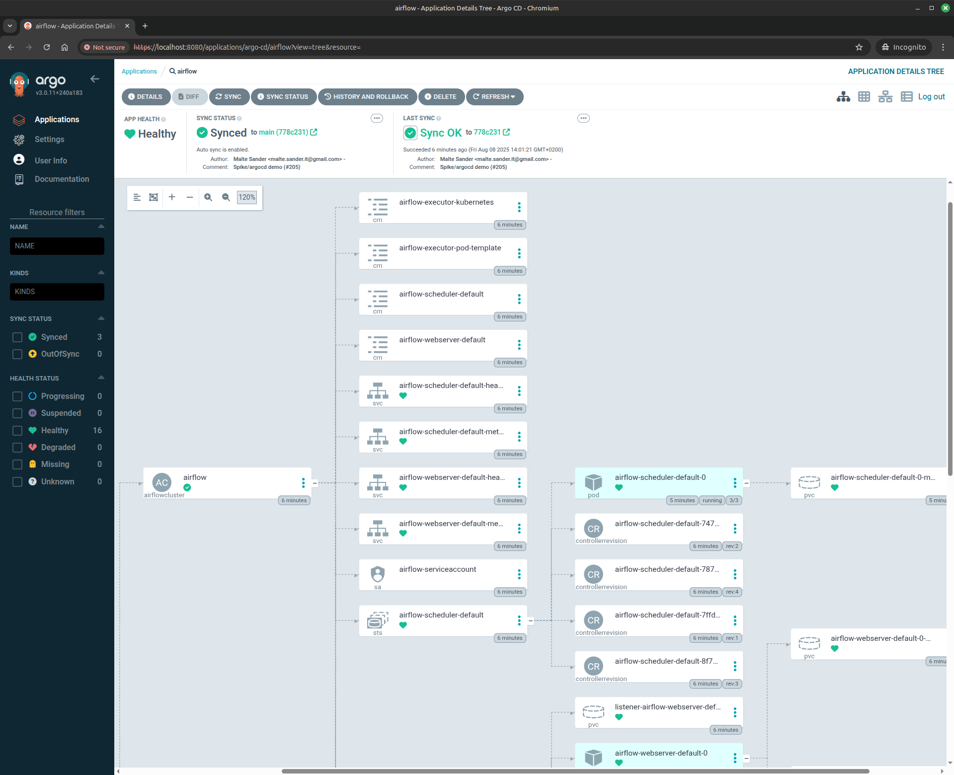 argocd airflow application overview